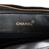 Vintage Chanel Front Pocket Camera Bag Black Lambskin Gold Hardware