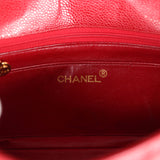 Vintage Chanel Small Diana Flap Bag Red Caviar Gold Hardware