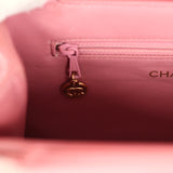 Vintage Chanel Large Kelly Pink Lambskin Gold Hardware