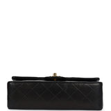 Vintage Chanel Small Classic Double Flap Black Lambskin Gold Hardware