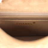 Vintage Chanel Mini Diana Flap Bag Brown Suede Gold Hardware