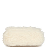 Vintage Chanel Micro Kelly Child White Rabbit Fur Gold Hardware