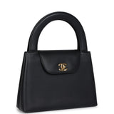 Vintage Chanel Large Kelly Black Lambskin Gold Hardware