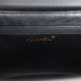 Vintage Chanel Large Kelly Black Lambskin Gold Hardware