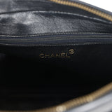 Vintage Chanel Large Front Pocket Camera Bag Black Lambskin Gold Hardware