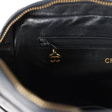 Vintage Chanel Large Front Pocket Camera Bag Black Lambskin Gold Hardware