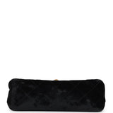 Vintage Chanel Mini Square Flap Bag Black Velvet Gold Hardware