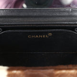 Vintage Chanel Rectangular Vanity Box Brown and White Cow Print Pony Hair Antique Gold Hardware