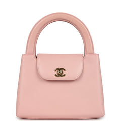 Vintage Chanel Small Kelly Pink Lambskin Gold Hardware