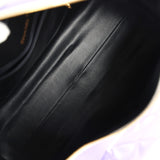 Vintage Chanel Large Logo Boston Bag Light Purple and White Lambskin Gold Hardware