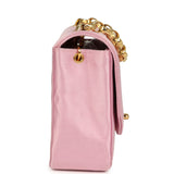 Vintage Chanel Mini Diana Flap Bag Pink Satin Gold Hardware