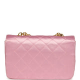 Vintage Chanel Mini Diana Flap Bag Pink Satin Gold Hardware
