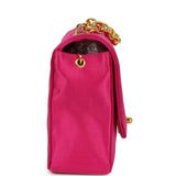 Vintage Chanel Mini Diana Flap Bag Fuchsia Satin Gold Hardware