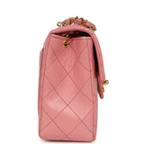 Vintage Chanel Mini Square Flap Dark Pink Lambskin Gold Hardware - Thumbnail View 3