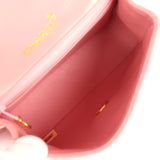 Vintage Chanel Mini Square Flap Dark Pink Lambskin Gold Hardware