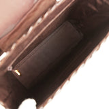 Vintage Chanel Wicker Picnic Basket Handbag Dark Brown Lambskin and Wicker Gold Hardware