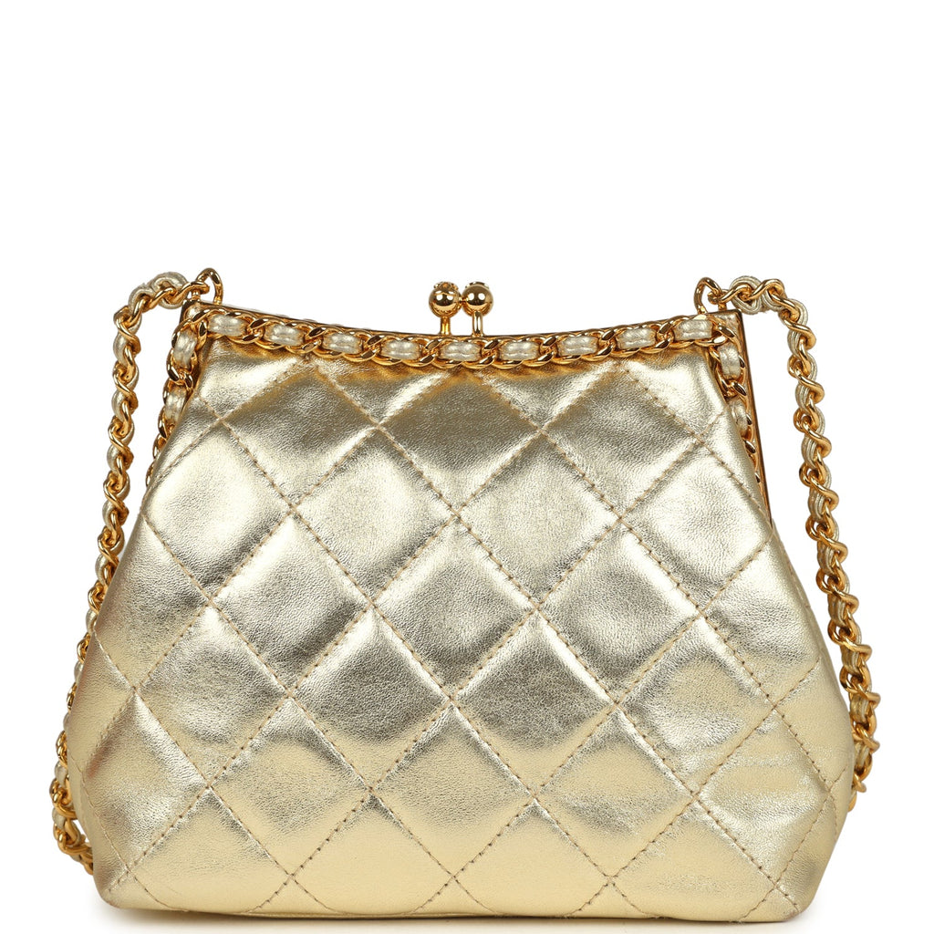 CHANEL GOLD CCロゴ クリアバッグ Chanel Gold Premiere Plexiglass Minaudiere Clutch Bag | eBay