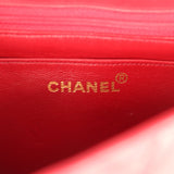 Vintage Chanel Medium Diana Flap Bag Red Lambskin Gold Hardware