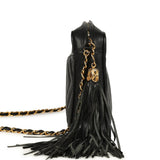 Vintage Chanel Small Diamond Quilted Camera Bag Black Caviar Gold Hardware