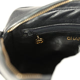 Vintage Chanel Small Diamond Quilted Camera Bag Black Caviar Gold Hardware
