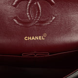 Vintage Chanel Medium Classic Double Flap Bag Black Lambskin Gold Hardware