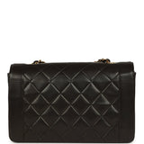 Vintage Chanel Medium Diana Flap Bag Black Lambskin Gold Hardware