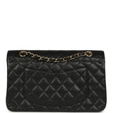 Vintage Chanel Medium Classic Double Flap Bag Black Caviar Gold Hardware