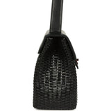 Vintage Chanel Wicker Basket Bag Black Lambskin and Rattan Bakelite Hardware