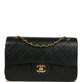 Vintage Chanel Small Classic Double Flap Black Lambskin Gold Hardware - Thumbnail View 1