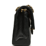 Vintage Chanel Small Classic Double Flap Black Lambskin Gold Hardware - Thumbnail View 3