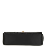 Vintage Chanel Mini Rectangular Flap Bag Black Satin Gold Hardware - Thumbnail View 6