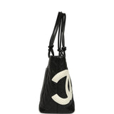 Vintage Chanel Large Cambon Ligne Tote Black Calfskin Silver Hardware - Thumbnail View 3