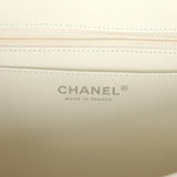 Vintage Chanel Classic Jumbo Single Flap Bag White Caviar Silver Hardware - Thumbnail View 9