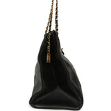 Vintage Chanel XL Supermodel Tote Bag Black Calfskin Gold Hardware - Thumbnail View 3
