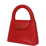 Vintage Chanel Large Kelly Red Caviar Gold Hardware - Thumbnail View 5