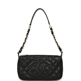 Vintage Chanel Timeless Quilted CC Shoulder Bag Black Caviar Gold Hardware - Thumbnail View 7