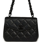 Vintage Chanel Mini Envelope Flap Bag Black Lambskin Black Hardware - Thumbnail View 1