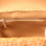 Vintage Chanel Basket Bag Beige Lambskin and Rattan Wicker Gold Hardware - Thumbnail View 9