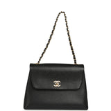 Vintage Chanel Medium Shoulder Bag Black Caviar Gold Hardware - Thumbnail View 7