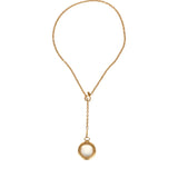 Vintage Chanel 24K Gold Plated Long Loupe Pendant Necklace - Thumbnail View 1