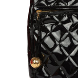Vintage Chanel Maxi Single Flap Bag Black Patent Gold Hardware - Thumbnail View 7