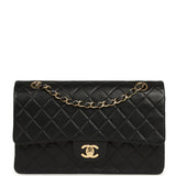 Vintage Chanel Medium Classic Double Flap Bag Black Lambskin Gold Hardware - Thumbnail View 1