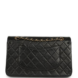 Vintage Chanel Medium Classic Double Flap Bag Black Lambskin Gold Hardware - Thumbnail View 4