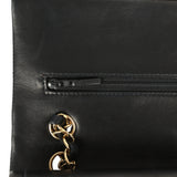 Vintage Chanel Medium Classic Double Flap Bag Black Lambskin Gold Hardware - Thumbnail View 8