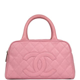 Vintage Chanel Small Timeless CC Bowling Bag Pink Caviar Gold Hardware - Thumbnail View 1