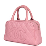 Vintage Chanel Small Timeless CC Bowling Bag Pink Caviar Gold Hardware - Thumbnail View 5