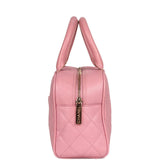 Vintage Chanel Small Timeless CC Bowling Bag Pink Caviar Gold Hardware - Thumbnail View 3