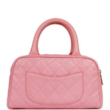 Vintage Chanel Small Timeless CC Bowling Bag Pink Caviar Gold Hardware - Thumbnail View 4