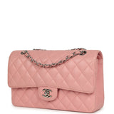 Vintage Chanel Medium Classic Double Flap Bag Pink Caviar Silver Hardware - Thumbnail View 5