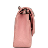 Vintage Chanel Medium Classic Double Flap Bag Pink Caviar Silver Hardware - Thumbnail View 3